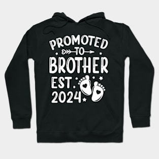 Promoted To Brother Est 2024 First Time Dad Father's Day Hoodie